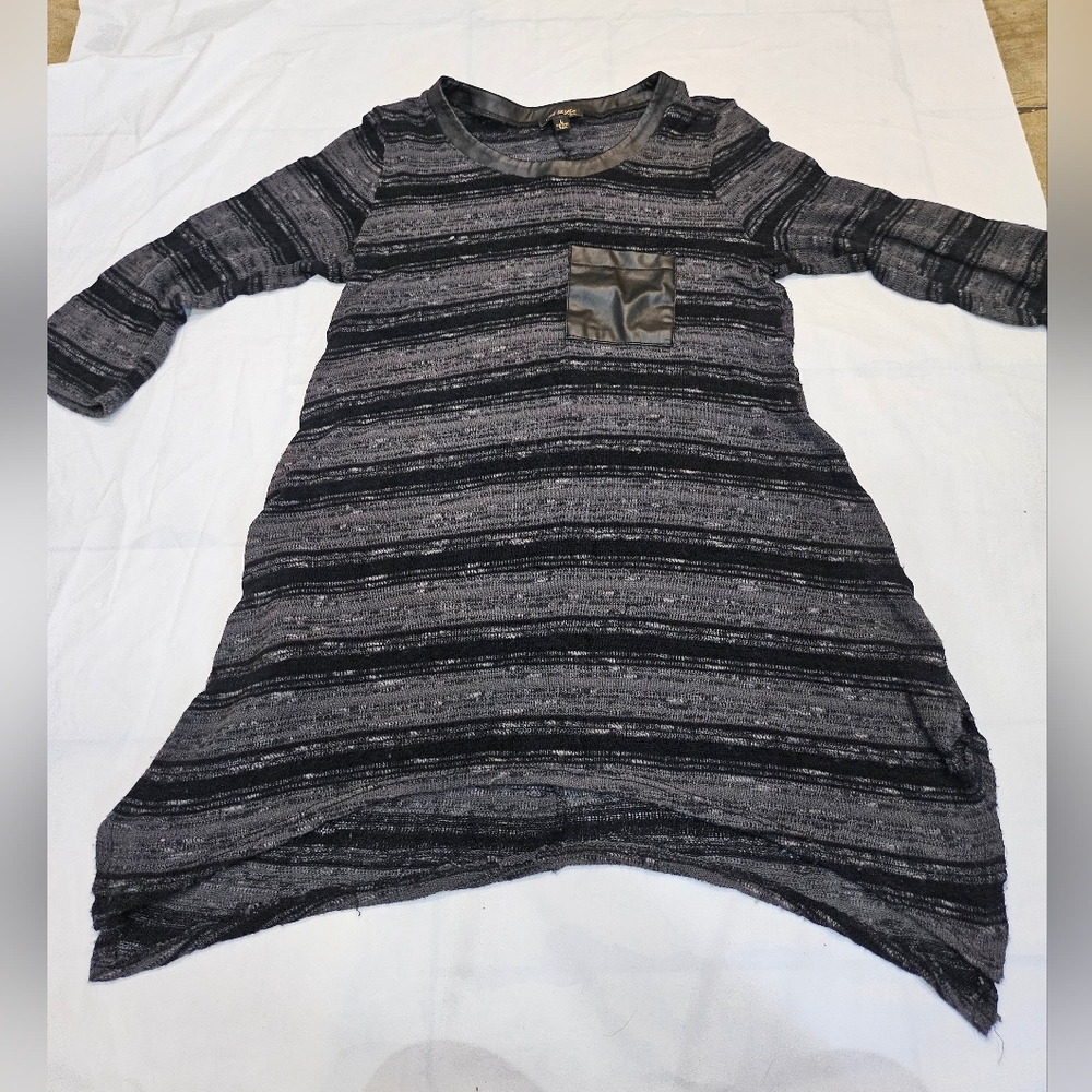 Women's Size L Striped Long Sleeve Tunic Shirt